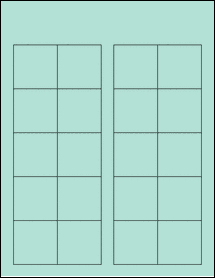 Sheet of 1.75" x 1.75" Pastel Green labels