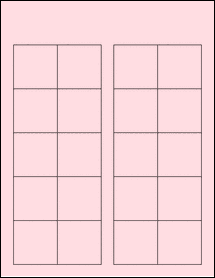 Sheet of 1.75" x 1.75" Pastel Pink labels