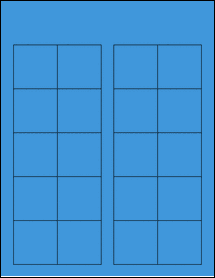 Sheet of 1.75" x 1.75" True Blue labels