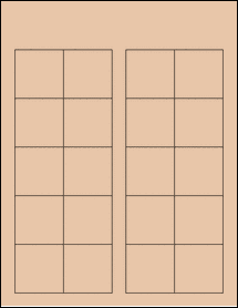 Sheet of 1.75" x 1.75" Light Tan labels