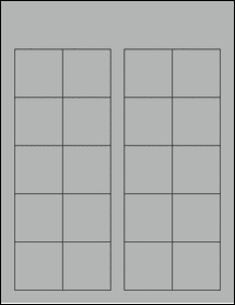 Sheet of 1.75" x 1.75" True Gray labels