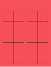 Sheet of 1.75" x 1.75" True Red labels