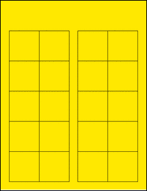 Sheet of 1.75" x 1.75" True Yellow labels