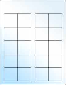 Sheet of 1.75" x 1.75" White Gloss Laser labels