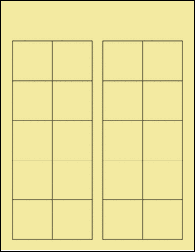 Sheet of 1.75" x 1.75" Pastel Yellow labels