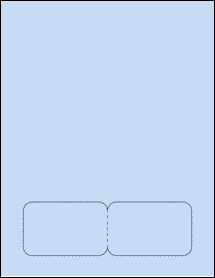 Sheet of 3.362" x 2.137" Pastel Blue labels
