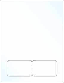 Sheet of 3.362" x 2.137" Clear Gloss Laser labels
