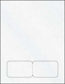 Sheet of 3.362" x 2.137" Clear Matte Laser labels