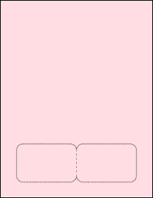 Sheet of 3.362" x 2.137" Pastel Pink labels