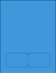 Sheet of 3.362" x 2.137" True Blue labels