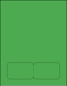 Sheet of 3.362" x 2.137" True Green labels
