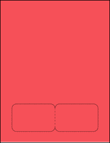 Sheet of 3.362" x 2.137" True Red labels
