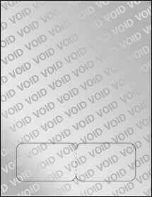 Sheet of 3.362" x 2.137" Void Silver Polyester labels