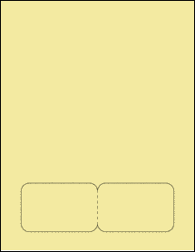 Sheet of 3.362" x 2.137" Pastel Yellow labels