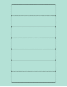Sheet of 5.728" x 1.417" Pastel Green labels