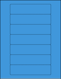 Sheet of 5.728" x 1.417" True Blue labels