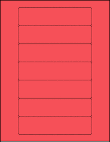Sheet of 5.728" x 1.417" True Red labels