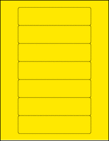 Sheet of 5.728" x 1.417" True Yellow labels