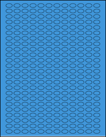 Sheet of 0.52" x 0.315" True Blue labels