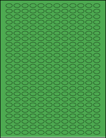 Sheet of 0.52" x 0.315" True Green labels