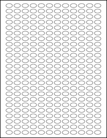 Sheet of 0.52" x 0.315" Aggressive White Matte labels