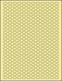 Sheet of 0.52" x 0.315" Pastel Yellow labels
