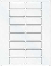 Sheet of 2.625" x 1.125" Clear Matte Laser labels
