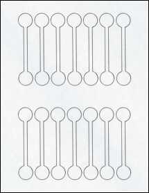 Sheet of 0.86" x 4.1633" Clear Matte Laser labels