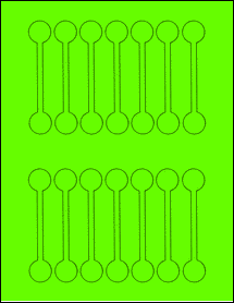 Sheet of 0.86" x 4.1633" Fluorescent Green labels