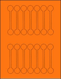 Sheet of 0.86" x 4.1633" Fluorescent Orange labels