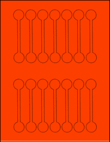 Sheet of 0.86" x 4.1633" Fluorescent Red labels