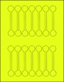 Sheet of 0.86" x 4.1633" Fluorescent Yellow labels