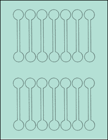 Sheet of 0.86" x 4.1633" Pastel Green labels