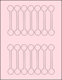 Sheet of 0.86" x 4.1633" Pastel Pink labels