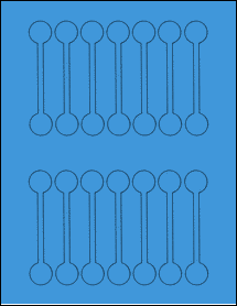 Sheet of 0.86" x 4.1633" True Blue labels