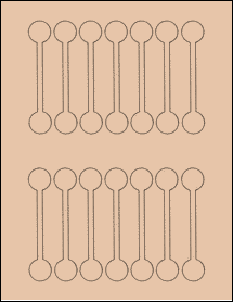 Sheet of 0.86" x 4.1633" Light Tan labels