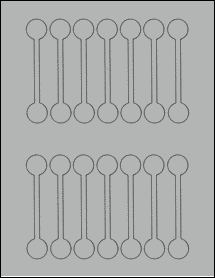 Sheet of 0.86" x 4.1633" True Gray labels