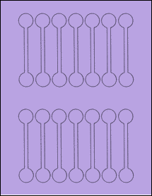 Sheet of 0.86" x 4.1633" True Purple labels