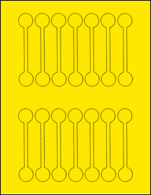 Sheet of 0.86" x 4.1633" True Yellow labels