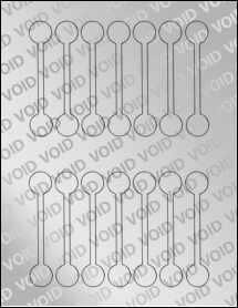 Sheet of 0.86" x 4.1633" Void Silver Polyester labels