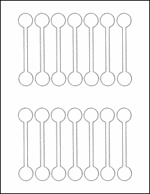 Sheet of 0.86" x 4.1633" Removable White Matte labels