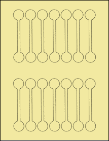 Sheet of 0.86" x 4.1633" Pastel Yellow labels