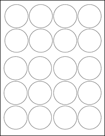 Sheet of 1.8988" Circle  labels