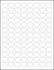 Sheet of 0.875" x 0.65625" 100% Recycled White labels