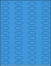 Sheet of 1.25" x 0.5625" True Blue labels
