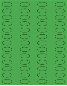 Sheet of 1.25" x 0.5625" True Green labels
