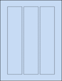 Sheet of 2" x 9.25" Pastel Blue labels