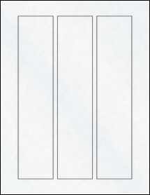 Sheet of 2" x 9.25" Clear Matte Inkjet labels