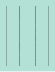 Sheet of 2" x 9.25" Pastel Green labels