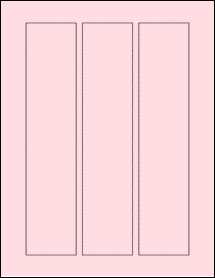 Sheet of 2" x 9.25" Pastel Pink labels